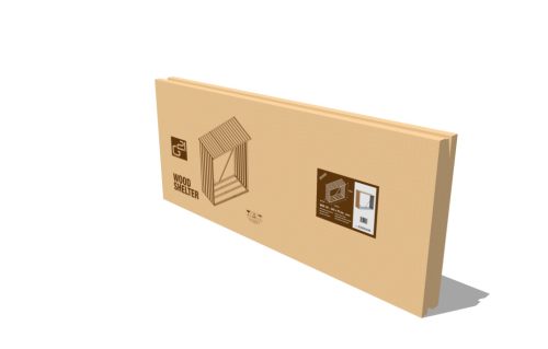 G21 WOH 136 - 182 x 75 cm tüzifa tároló, antracit