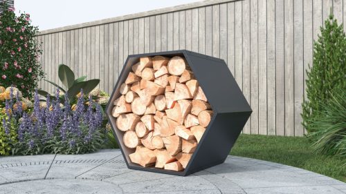 G21 HEX 53 Tüzifa tároló - 92 x 60 cm, antracit