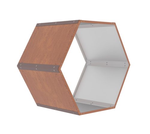 G21 HEX 53 Tüzifa tároló - 92 x 60 cm, barna