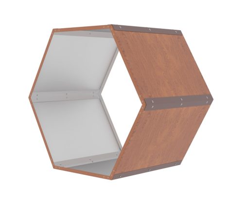 G21 HEX 53 Tüzifa tároló - 92 x 60 cm, barna