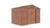 G21 GAH 529 Kerti ház, szerszámtároló, 277 x 191 cm, acéllemez, barna (fa hatású), +ajándék 80000Ft értékű****wellness utalvány