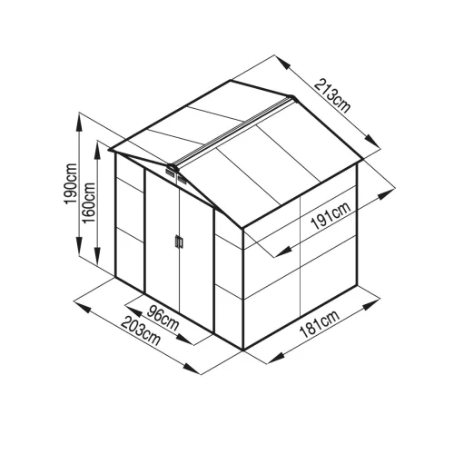 G21 GAH 407 Kerti ház, szerszámtároló, 213 x 191 cm, acéllemez, antracit, +ajándék 80000Ft értékű****wellness utalvány