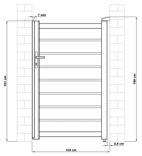 G21 Reno kiskapu 100x158 cm bal, antracit