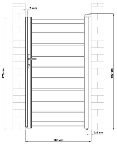 Kapu G21 Reno 100x176 cm bal, antracit