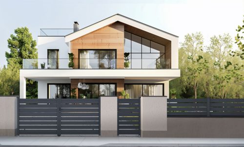 Kapu G21 Reno 350x158 cm kétszárnyú, antracit színű