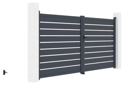 Kapu G21 Reno 350x176 cm kétszárnyú, antracit színű