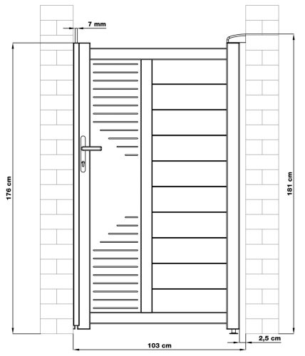 Kapu G21 Marion 100x173 cm, bal, antracit