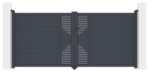 Kapu G21 Marion 350x158 cm kétszárnyú, antracit színű