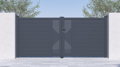 Kapu G21 Marion 350x158 cm kétszárnyú, antracit színű