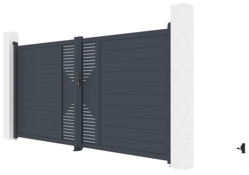 G21 Marion 350x173 cm kétszárnyú kapu, antracit