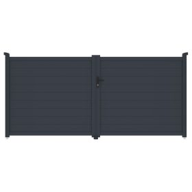   G21 Orlando 350x158 cm-es kétszárnyú kapu, antracit színben