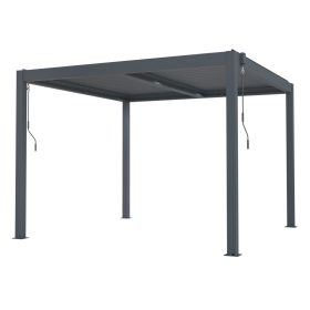   Bioklimatikus pergola G21 Austin 3x3 m, antracit színű alumínium +AJÁNDÉK 120.000 Ft értékű ****wellness utalvány