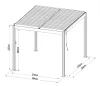Bioklimatikus pergola G21 Austin 3x3 m, antracit színű alumínium +AJÁNDÉK 160.000 Ft értékű ****wellness utalvány