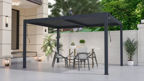Bioklimatikus pergola G21 Austin 4x3 m, antracit, alumínium +AJÁNDÉK 160.000 Ft értékű****wellness utalvány