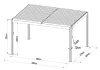 Bioklimatikus pergola G21 Austin 4x3 m, antracit, alumínium +AJÁNDÉK 160.000 Ft értékű****wellness utalvány