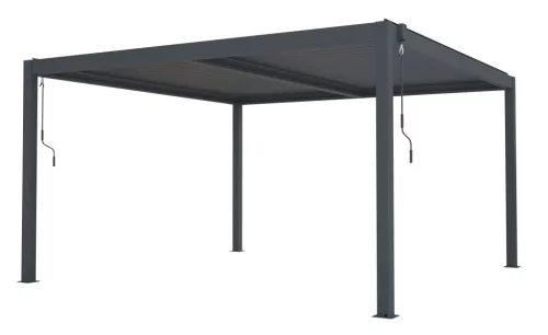 Bioklimatikus pergola G21 Austin 4x4 m, antracit színű, alumínium +AJÁNDÉK 200.000 Ft értékű****wellness utalvány
