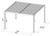 Bioklimatikus pergola G21 Austin 4x4 m, antracit színű, alumínium +AJÁNDÉK 200.000 Ft értékű****wellness utalvány