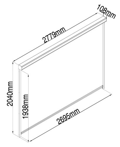 G21 oldalsó napellenző 2,8x2 m Austin pergolához