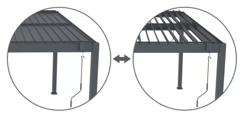 G21 Austin 6x3 m bioklimatikus pergola, antracit alumínium