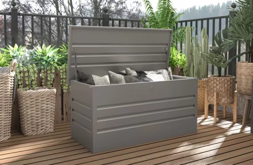Kerti doboz G21 Denver 400 L, fémszürke
