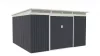 G21 GRAH 1132 Kerti ház, szerszámtároló, 340 x 333 cm, antracit, +ajándék 120000Ft értékű****wellness utalvány