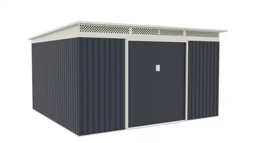 G21 GRAH 1132 Kerti ház, szerszámtároló, 340 x 333 cm, antracit, +ajándék 120000Ft értékű****wellness utalvány