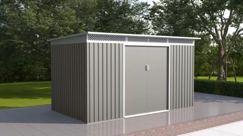 G21 GRAH 700 Kerti ház, szerszámtároló, 340 x 206 cm, metálszürke +ajándék 120000Ft értékű****wellness utalvány