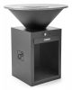 G21 Oregon Black szénacél modern kerti grillsütő planchával, 85 cm grillfelülettel, fatárolóval +120.000Ft értékű**** wellness utalvány 
