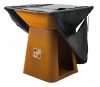 G21 Montana Corten acél modern kerti grillsütő planchával, 85 x 85 cm grillfelülettel, fatárolóval +120.000Ft értékű**** wellness utalvány