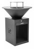G21 Oregon Black szénacél modern kerti grillsütő planchával, 85 cm grillfelülettel, fatárolóval +120.000Ft értékű**** wellness utalvány 