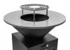 G21 Oregon Black szénacél modern kerti grillsütő planchával, 85 cm grillfelülettel, fatárolóval +120.000Ft értékű**** wellness utalvány 