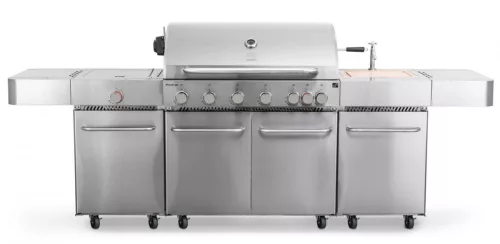 G21 Nevada BBQ Premium Line kerti gázgrill, 7 égőfejes, nyomáscsökkentővel, mosogatóval  + ajándék 160.000 Ft értékű wellness utalvány