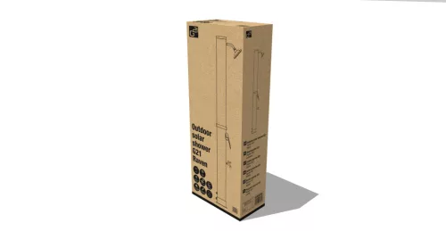 Napelemes zuhany G21 Raven 40 l, fekete