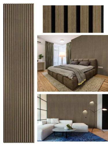 G21 Akusztikus panel 270x60,5x2,1 cm, füstös tölgy (zajcsökkentő, dekor falpanel, falburkolat) 63910191 + ajándék 80.000Ft ****wellness utalvány