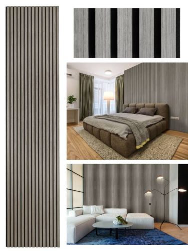 G21 Akusztikus panel 270x60,5x2,1 cm, szürke tölgy (zajcsökkentő, dekor falpanel, falburkolat) 63910192 + ajándék 80.000Ft értékű****wellness utalvány  
