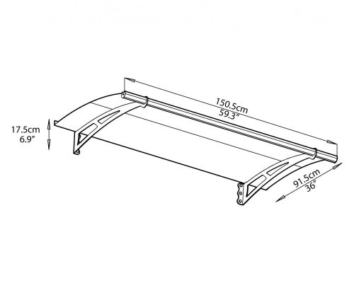 Palram Aquila 1500 Bővíthető Bejárati Előtető, 150x91 cm  (701089) +ajándék 40000Ft értékű****wellness utalvány
