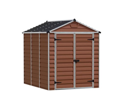 Kerti ház, Szerszámtároló, padlózattal, 230x185 cm, polikarbonát, Palram Skylight 6x8, barna,  + 40.000 Ft-os wellness utalvány