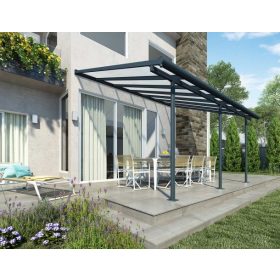   Palram Sierra 4200 szürke pergola, terasztető (426 x 286 cm) akár összeszereléssel is +ajándék 120000Ft értékű**** wellness utalvány