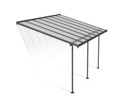 Palram Sierra 4200 szürke pergola, terasztető (426 x 286 cm) akár összeszereléssel is +ajándék 120000Ft értékű**** wellness utalvány