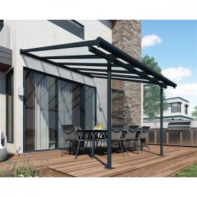   Palram Sierra 3000 szürke 3 x 3 pergola, terasztető, állítható méretű, akár összeszereléssel is +ajándék 80000Ft értékű**** wellness utalvány