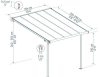 Palram Sierra 3000 szürke 3 x 3 pergola, terasztető, állítható méretű, akár összeszereléssel is +ajándék 120000Ft értékű**** wellness utalvány