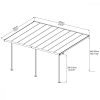 Palram Sierra 5400 szürke 3 x 5,46 pergola, terasztető (546x286cm) akár összeszereléssel is +ajándék 120000Ft értékű**** wellness utalvány