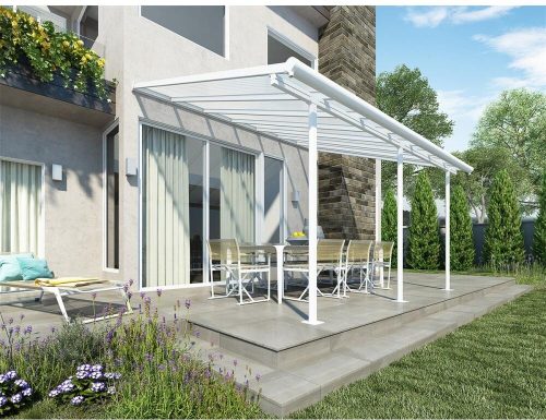 Palram Sierra 5400 fehér 3 x 5,46 pergola, terasztető (546x286cm) akár összeszereléssel is +ajándék 120000Ft értékű**** wellness utalvány