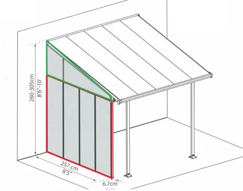 Oldalfal Palram Sierra pergolákhoz (szürke) + 40.000 Ft-os wellness utalvány