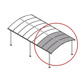 Bővítő elem Arcadia kocsibeállókhoz (210 cm)