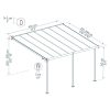 Palram Capri 4200 antracit/szürke 3 x 4,25 pergola, terasztető (426x286cm) akár összeszereléssel is, +ajándék 80000Ft értékű****wellness utalvány