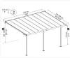 Palram Capri 5400 antracit/szürke 3 x 5,46 Pergola, Terasztető, állítható méretű, akár összeszereléssel is +ajándék 120000Ft értékű**** wellness utalvány 