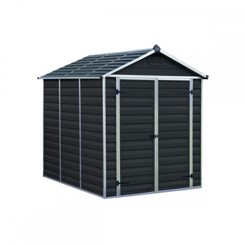 Kerti ház, Szerszámtároló, padlózattal, 230x185 cm, polikarbonát, Palram Skylight 6x8, antracit, + 40.000 Ft-os wellness utalvány