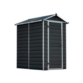   Kerti ház, Szerszámtároló, padlózattal, 177x122 cm, polikarbonát, Palram Skylight 4x6, szürke, 10 év GARANCIA!