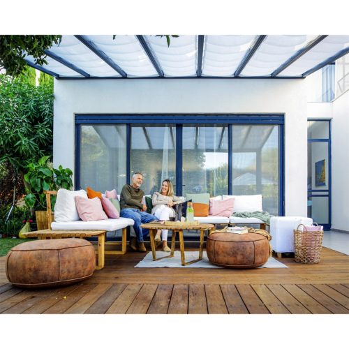 Árnyékoló függöny 3,4 x 5,2m, Stockholm Pergolához